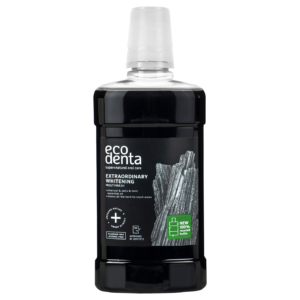 Ecodenta Extra Whitening ústna voda s čiernym uhlím 500ml