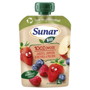 Sunar BIO Kapsička jablko jahoda čučoriedka malina 100g