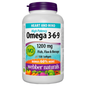 Webber Naturals Omega 3-6-9 1200mg 150 kapsúl